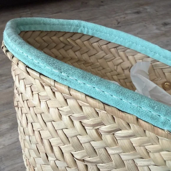 Jacquemus le Petit Panier Soleil Straw and suede Tote